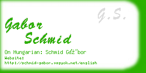 gabor schmid business card